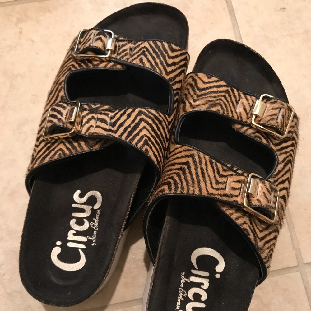 CIRCUS by SAM EDELMAN leather platform slipper